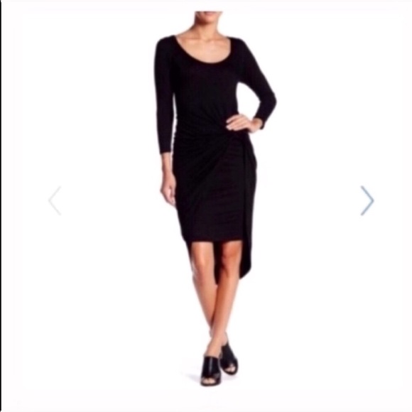 Dresses & Skirts - 3/4 length sleeve knot dress black Dresses & Skirts - 3/4 length sleeve knot dress black